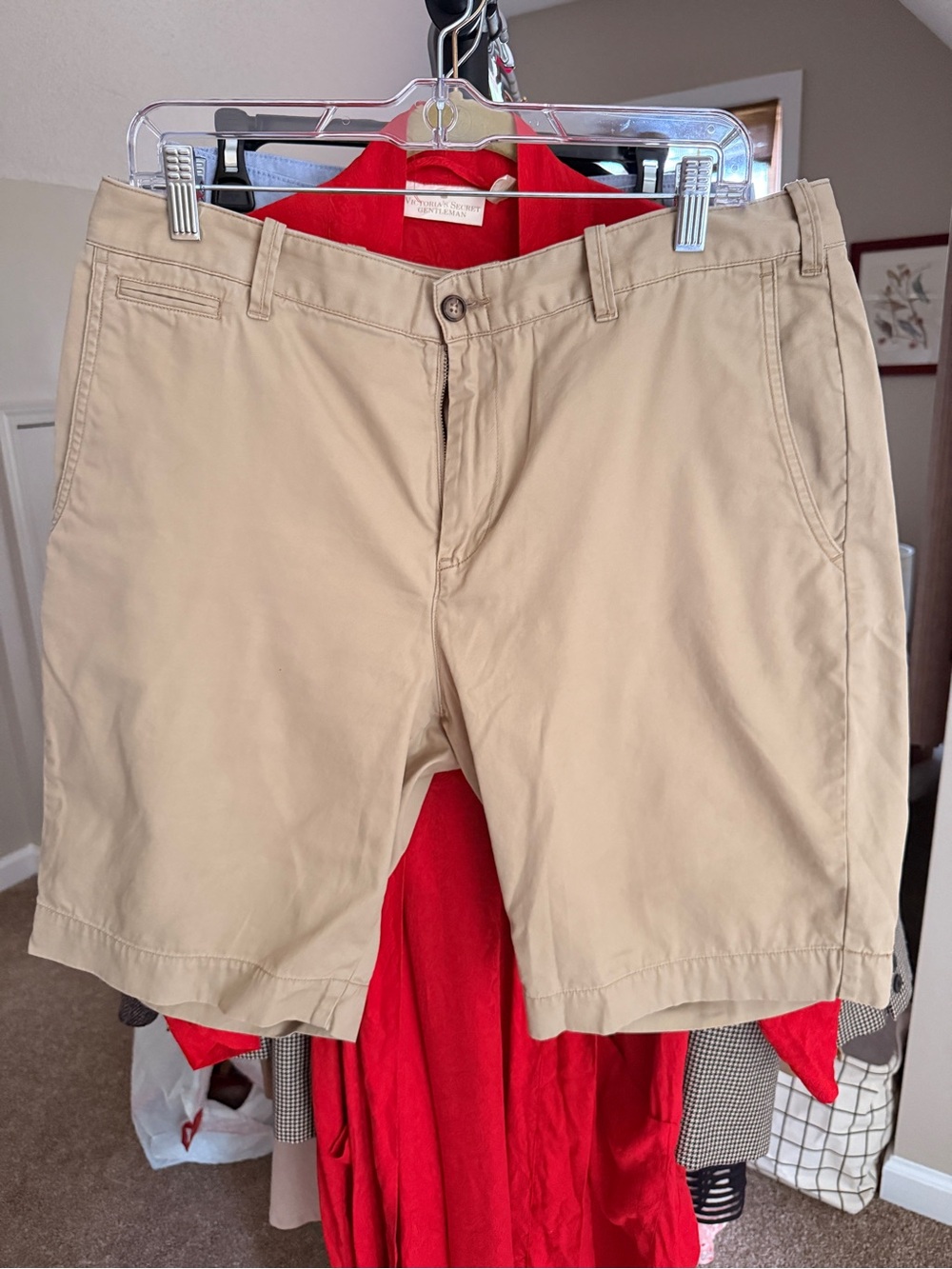 Ralph Lauren Khaki Flat-Front Cotton Shorts